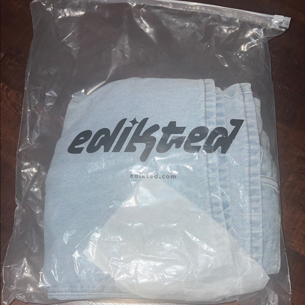 Edikted Sky Blue Denim Pants